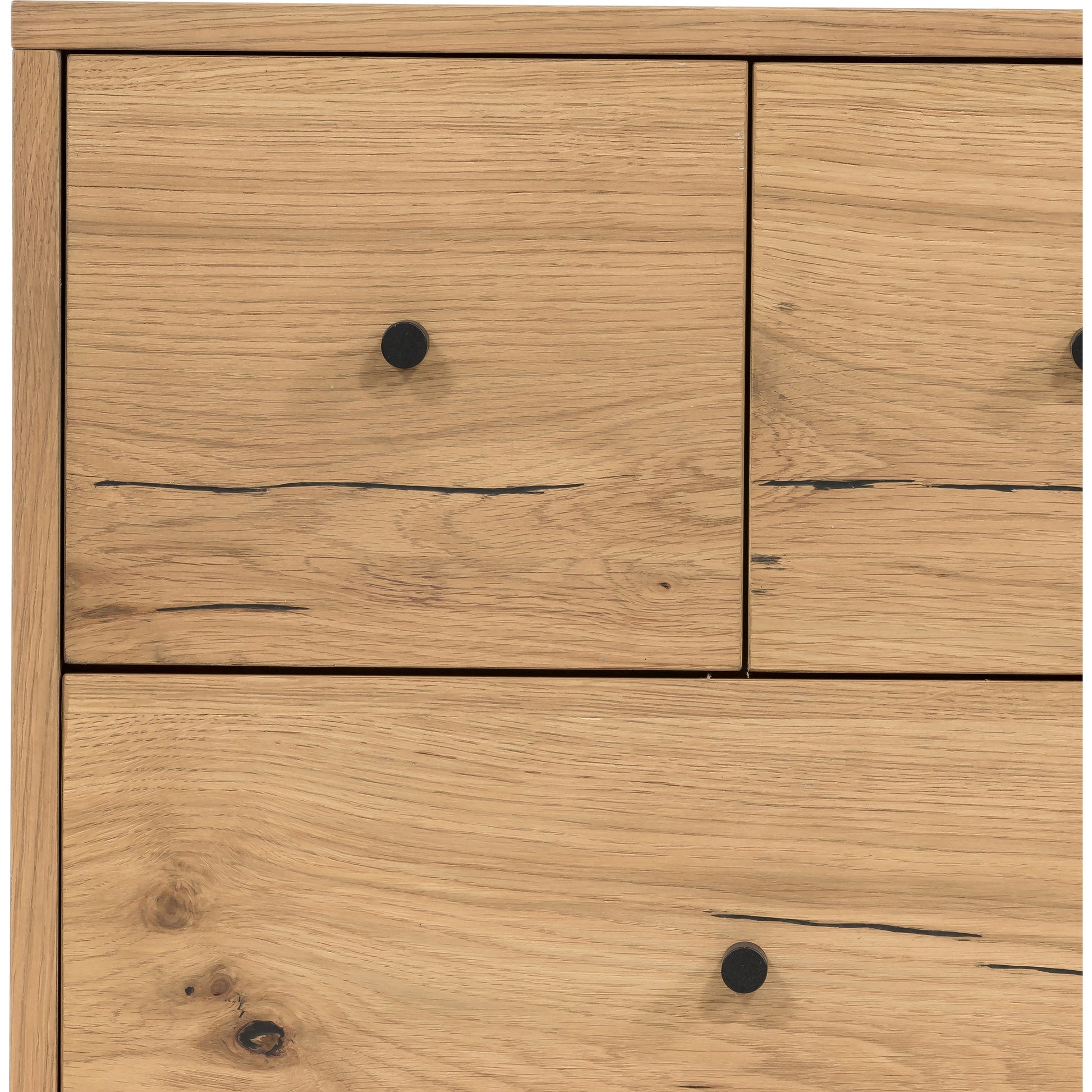 Eaton Nightstand by Four Hands. Made from thick oak veneer, iron in a rustic style.