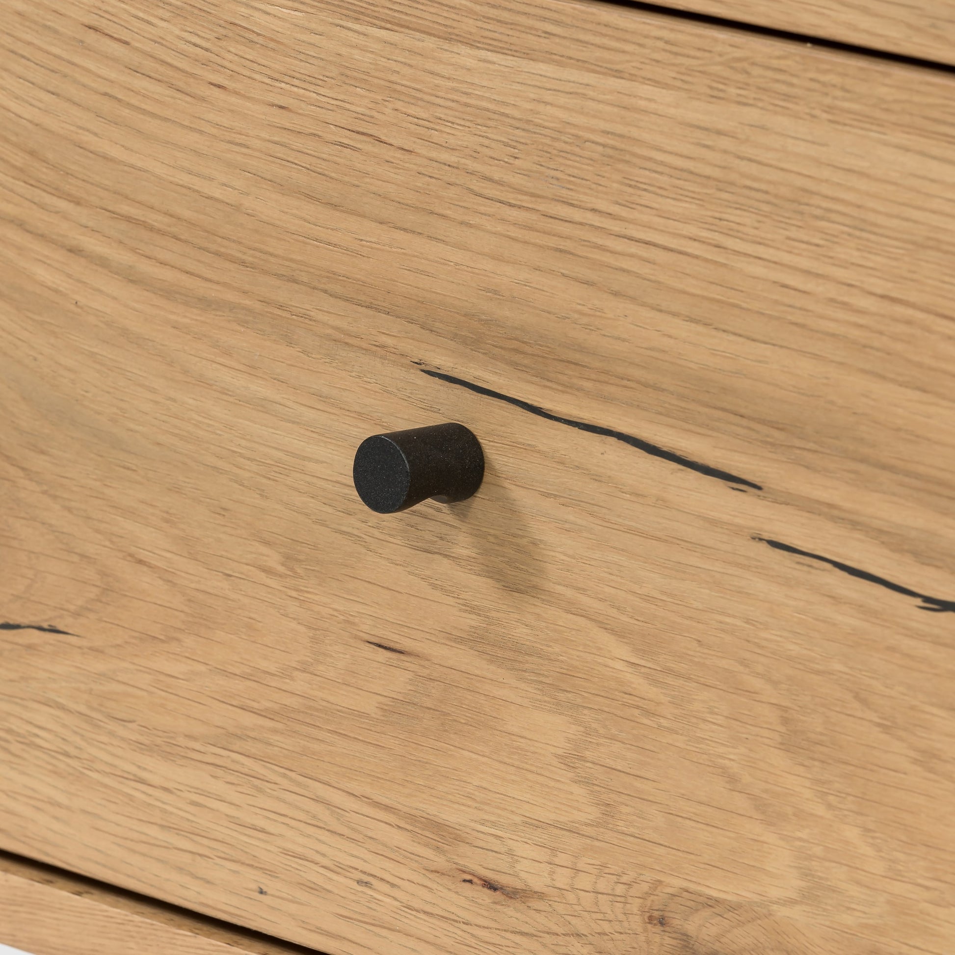 Eaton Nightstand by Four Hands. Made from thick oak veneer, iron in a rustic style.