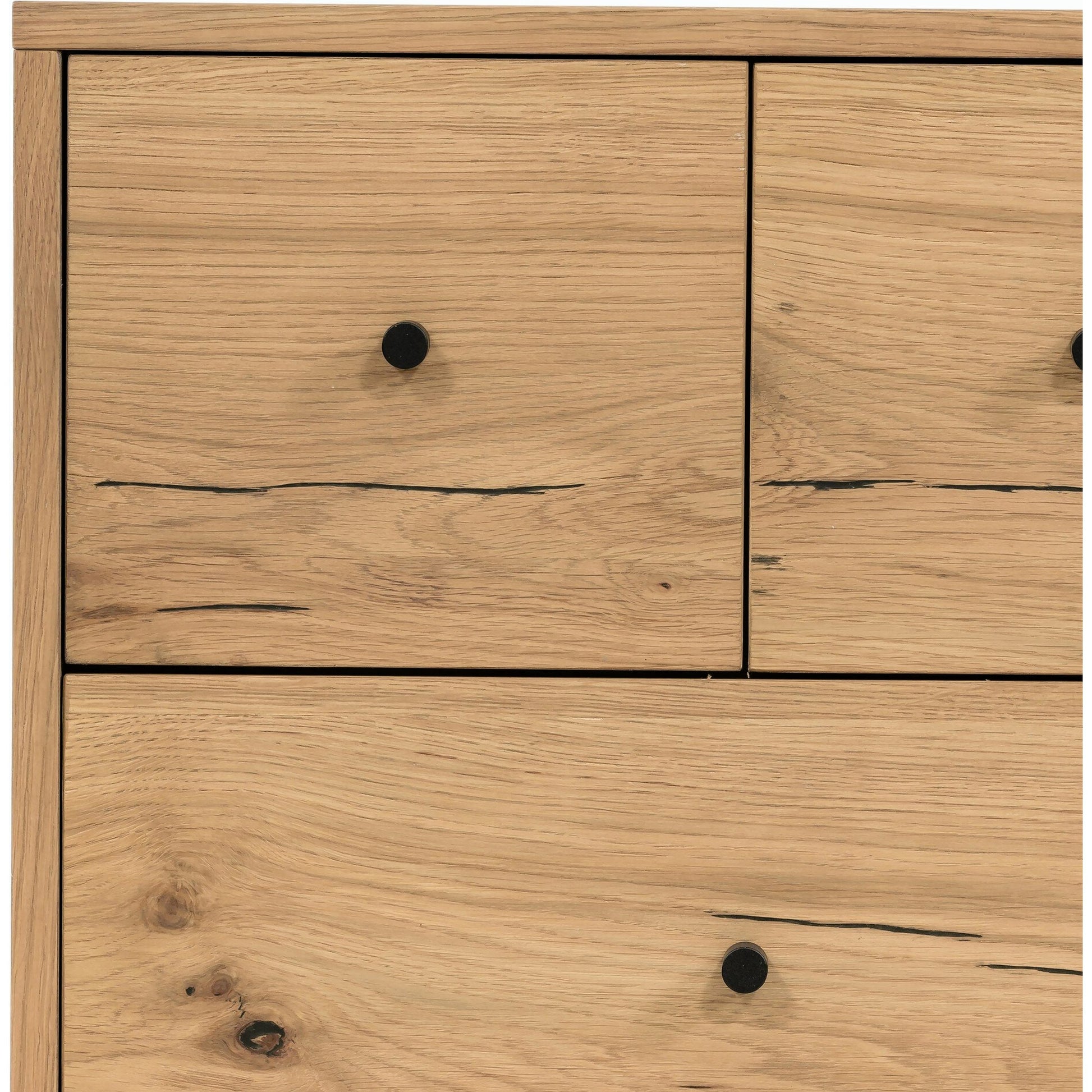 Eaton Nightstand by Four Hands. Made from thick oak veneer, iron in a rustic style.