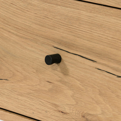 Eaton Nightstand by Four Hands. Made from thick oak veneer, iron in a rustic style.