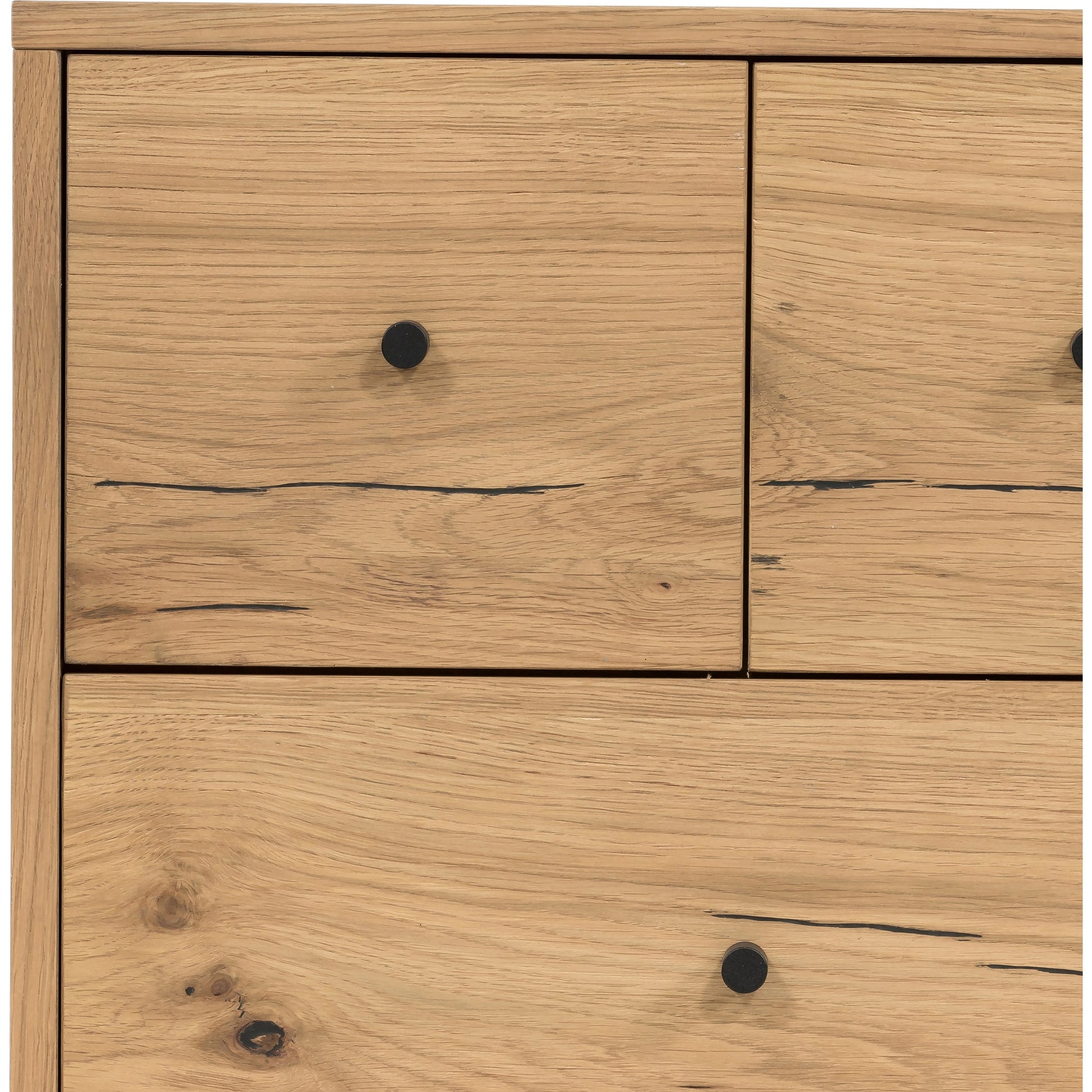 Eaton Nightstand by Four Hands. Made from thick oak veneer, iron in a rustic style.