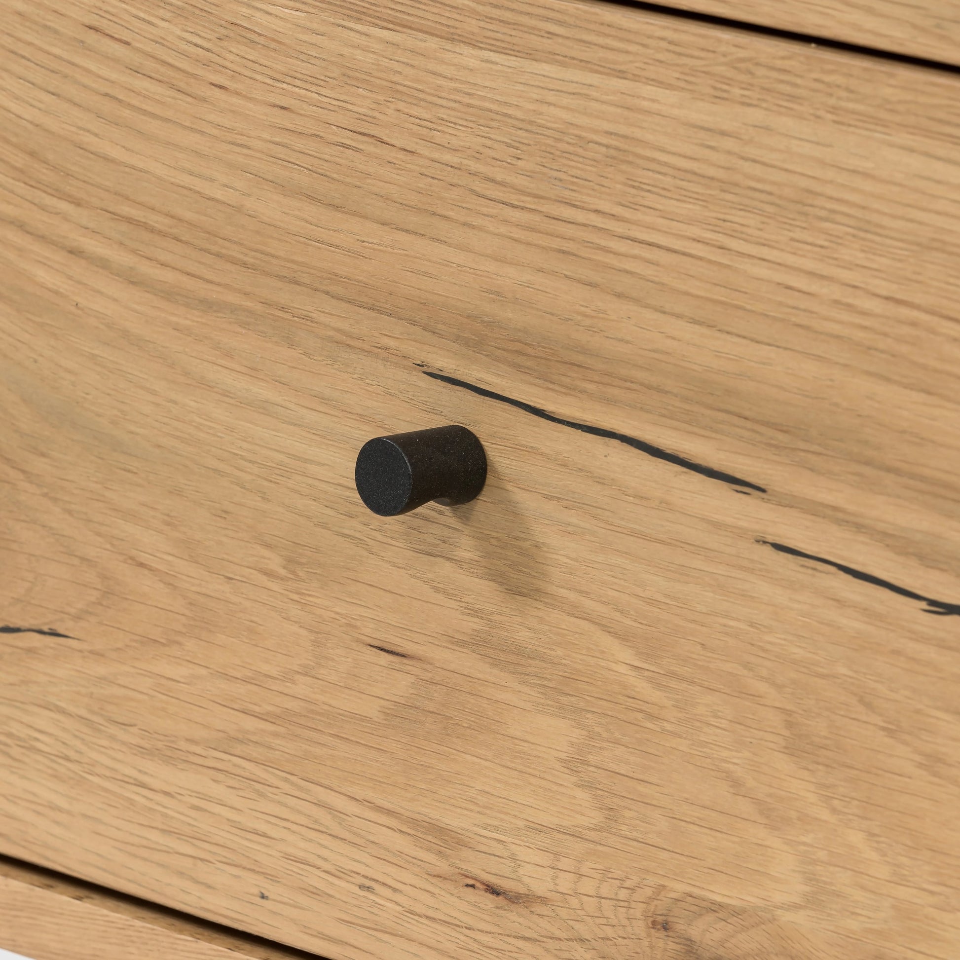 Eaton Nightstand by Four Hands. Made from thick oak veneer, iron in a rustic style.