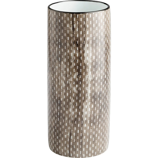 Atacama Vase by Cyan Design in thatched sienna. Made from porcelain in a modern style.