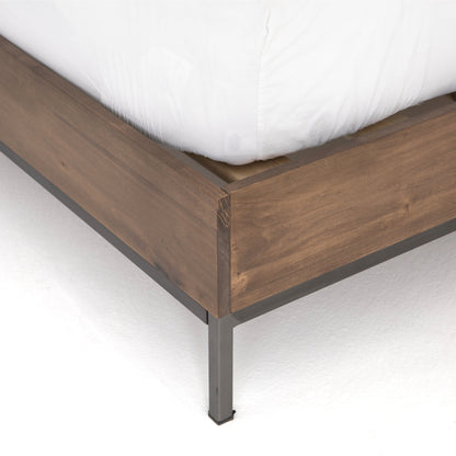 Trey Bed by Four Hands. Made from solid poplar in a rustic style.