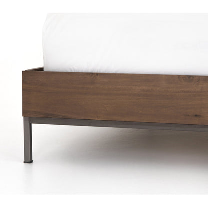 Trey Bed by Four Hands. Made from solid poplar in a rustic style.