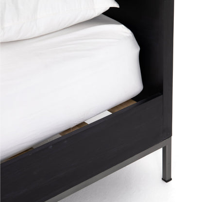 Trey Bed by Four Hands. Made from solid poplar in a rustic style.