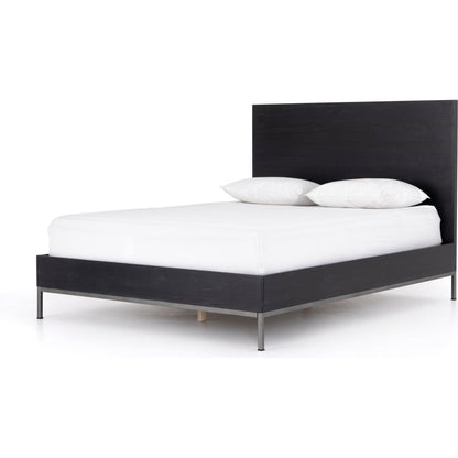 Trey Bed by Four Hands. Made from solid poplar in a rustic style.