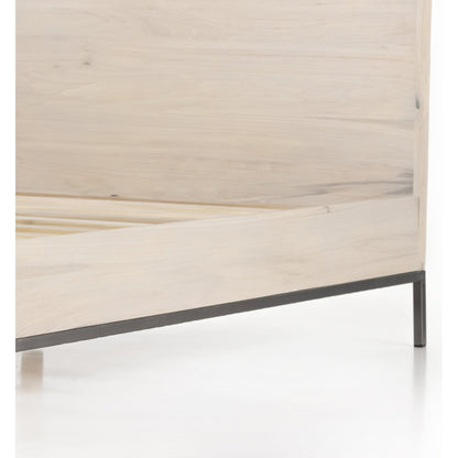 Trey Bed by Four Hands. Made from solid poplar in a rustic style.