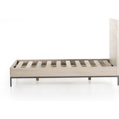 Trey Bed by Four Hands. Made from solid poplar in a rustic style.