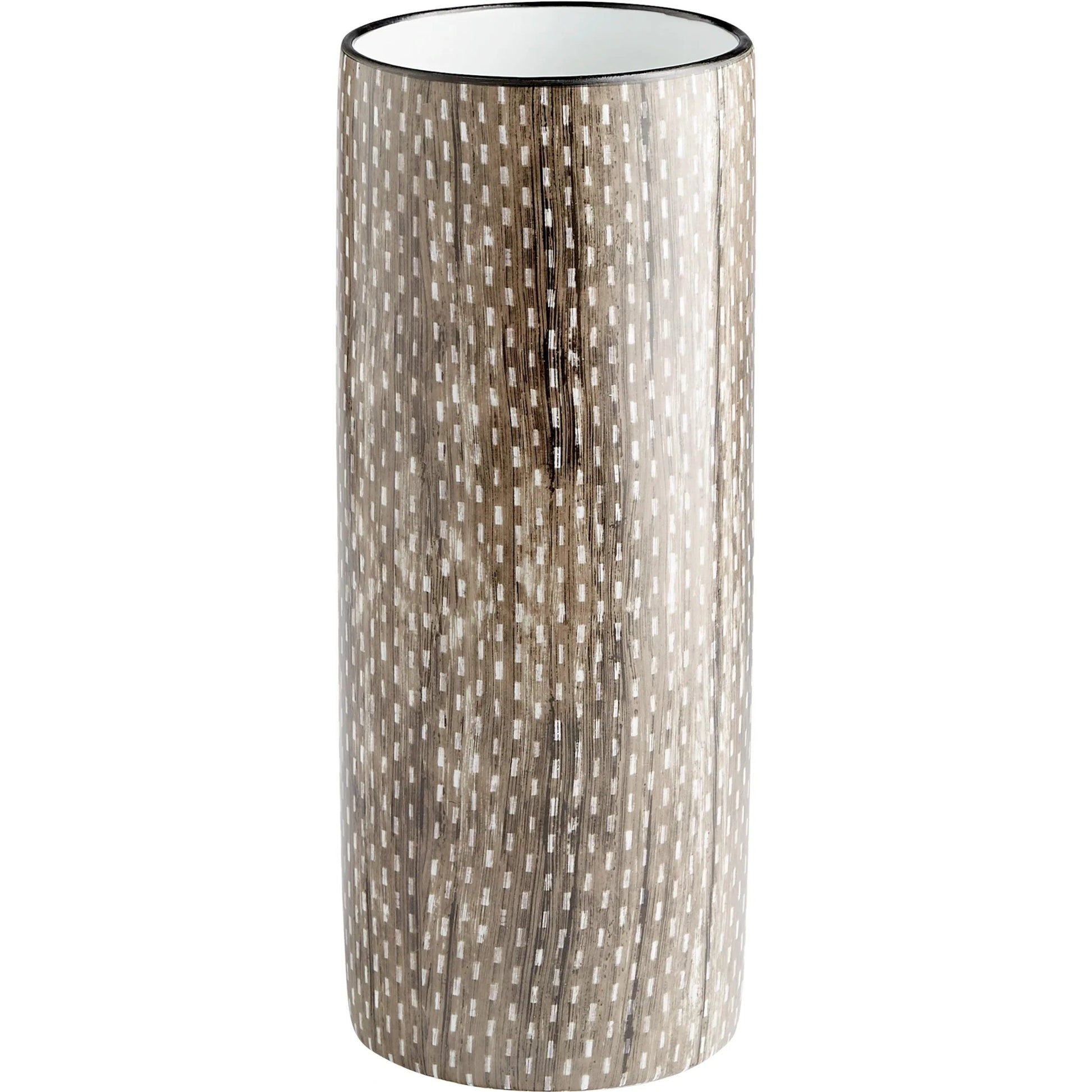 Atacama Vase by Cyan Design in thatched sienna. Made from porcelain in a modern style.