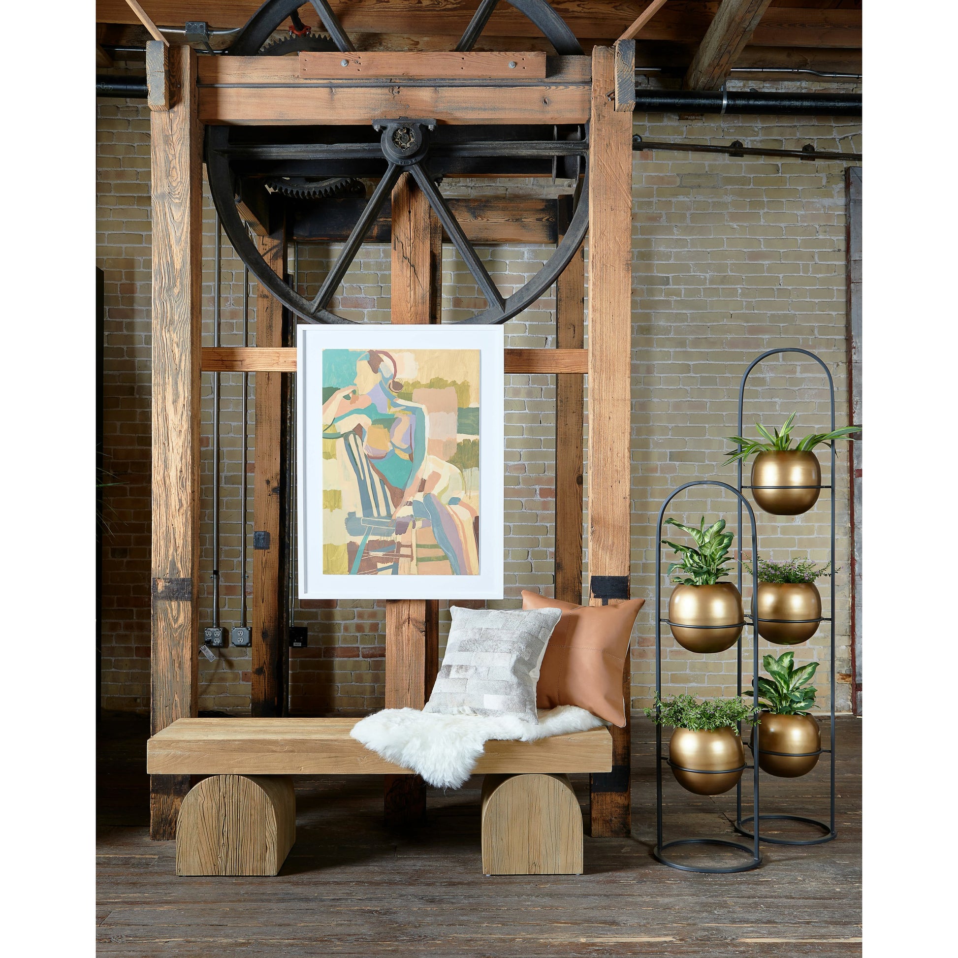 Keane Bench by Four Hands. Made from solid reclaimed elm, solid nettlewood in a eclectic & global style.