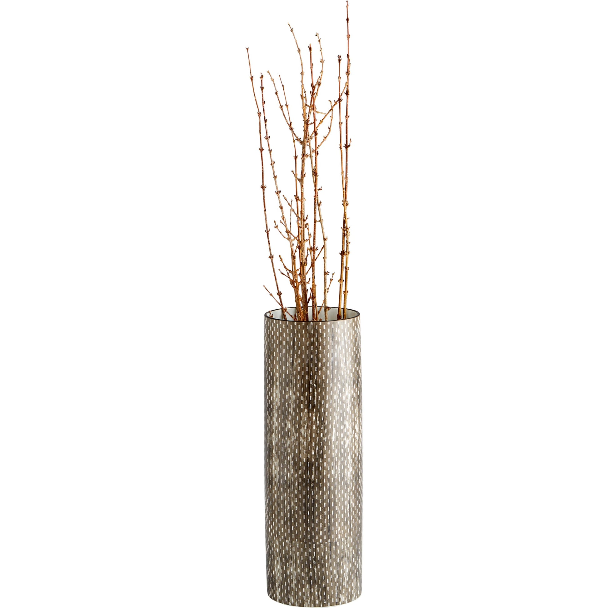 Atacama Vase by Cyan Design in thatched sienna. Made from porcelain in a modern style.