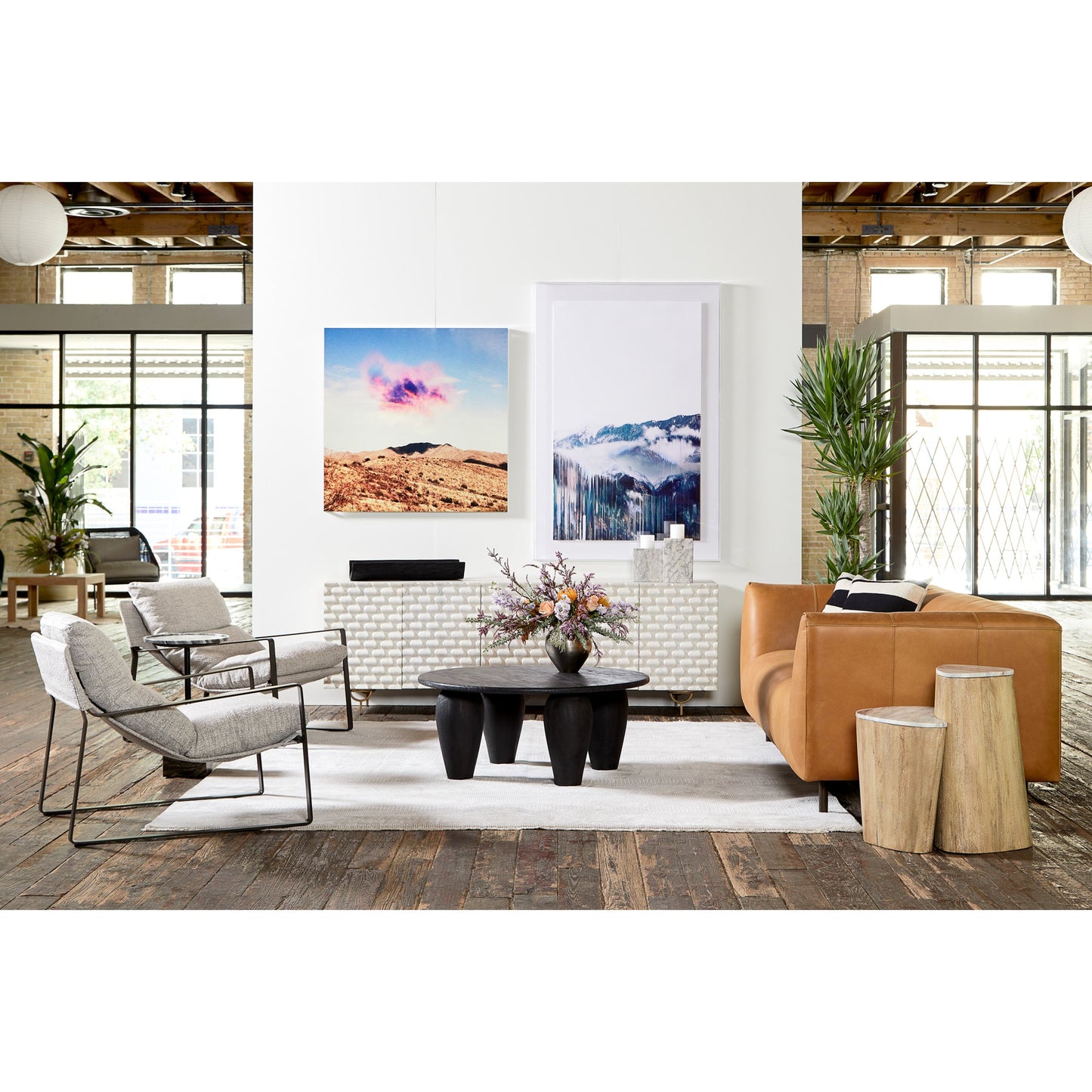 009 SI-1716064 | Lifestyle | Maricopa Coffee Table by Four Hands in dark totem. Made from solid mixed reclaimed wood in a eclectic & global style.