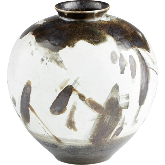 Mod Vase by Cyan Design in black, white. Made from porcelain in a modern style.