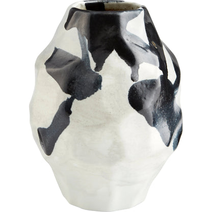 Mod Vase by Cyan Design in black, white. Made from porcelain in a modern style.