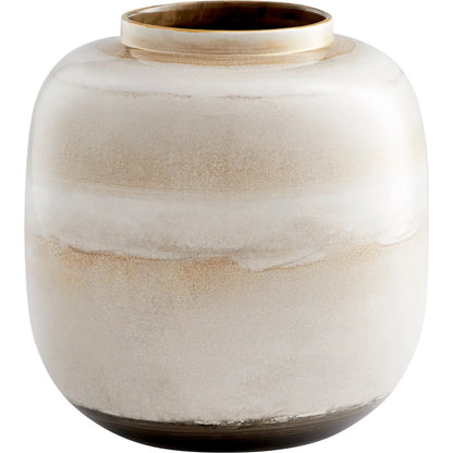 Kasha Vase by Cyan Design in mocha. Made from porcelain in a modern style.