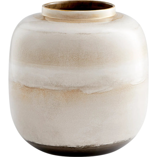 Kasha Vase by Cyan Design in mocha. Made from porcelain in a modern style.