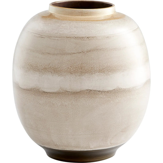 Kasha Vase by Cyan Design in mocha. Made from porcelain in a modern style.