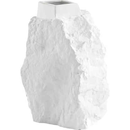 Piedra Vase by Cyan Design in white. Made from porcelain in a modern style.
