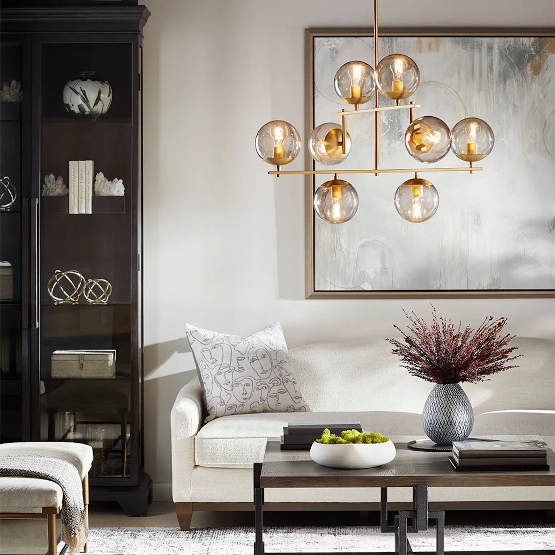 Bethlem Cabinet by Cyan Design in black. Made from iron, glass in a traditional style.