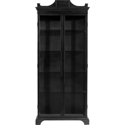 Bethlem Cabinet by Cyan Design in black. Made from iron, glass in a traditional style.