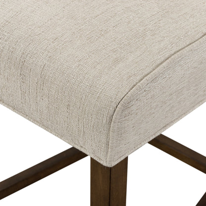 Aria Counter Stool by Four Hands in sienna chestnut. Made from top grain leather, solid nettlewood, 100% polyester in a modern style.