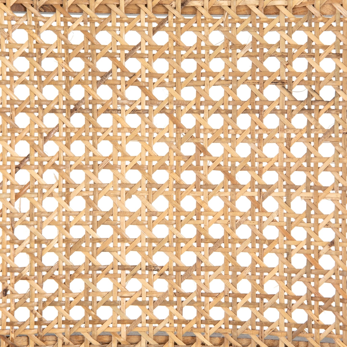 005 SI-2001032 | Closeup | Britt Dining Chair by Four Hands in natural cane, savile flax, brushed ebony. Made from 92% polyester, 8% flax, linen, solid nettlewood, cane in a modern style.