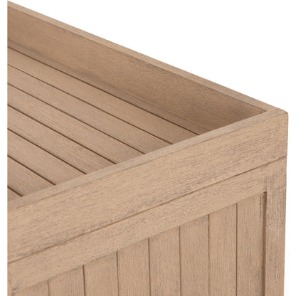 Lula Small Sideboard by Four Hands in washed brown. Made from solid fsc®-certified teak in a coastal style.
