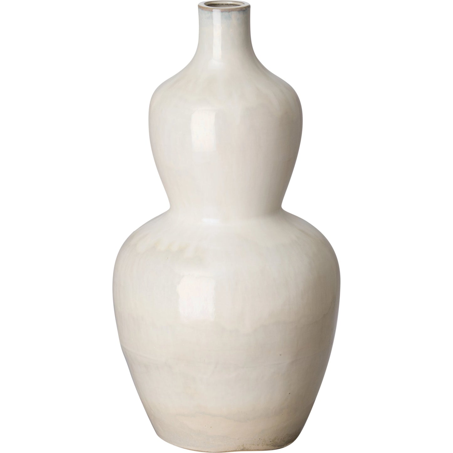 001 SI-2082238 | Primary Silo | Gourd Vase by Emissary in moon white and glossy glaze. Made from ceramic in a modern style.