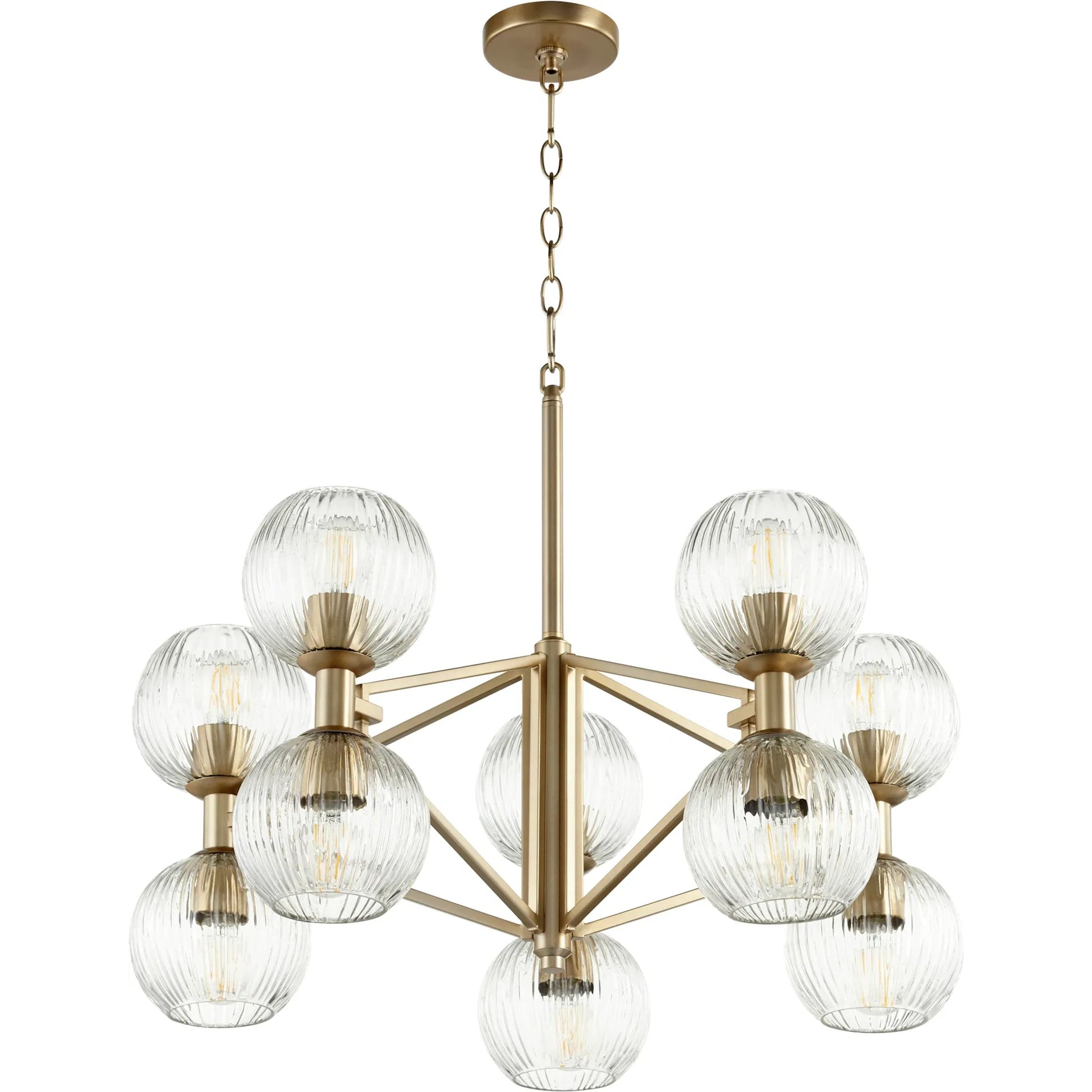 Helios Chandelier by Cyan Design. Made from iron, glass in a transitional style.