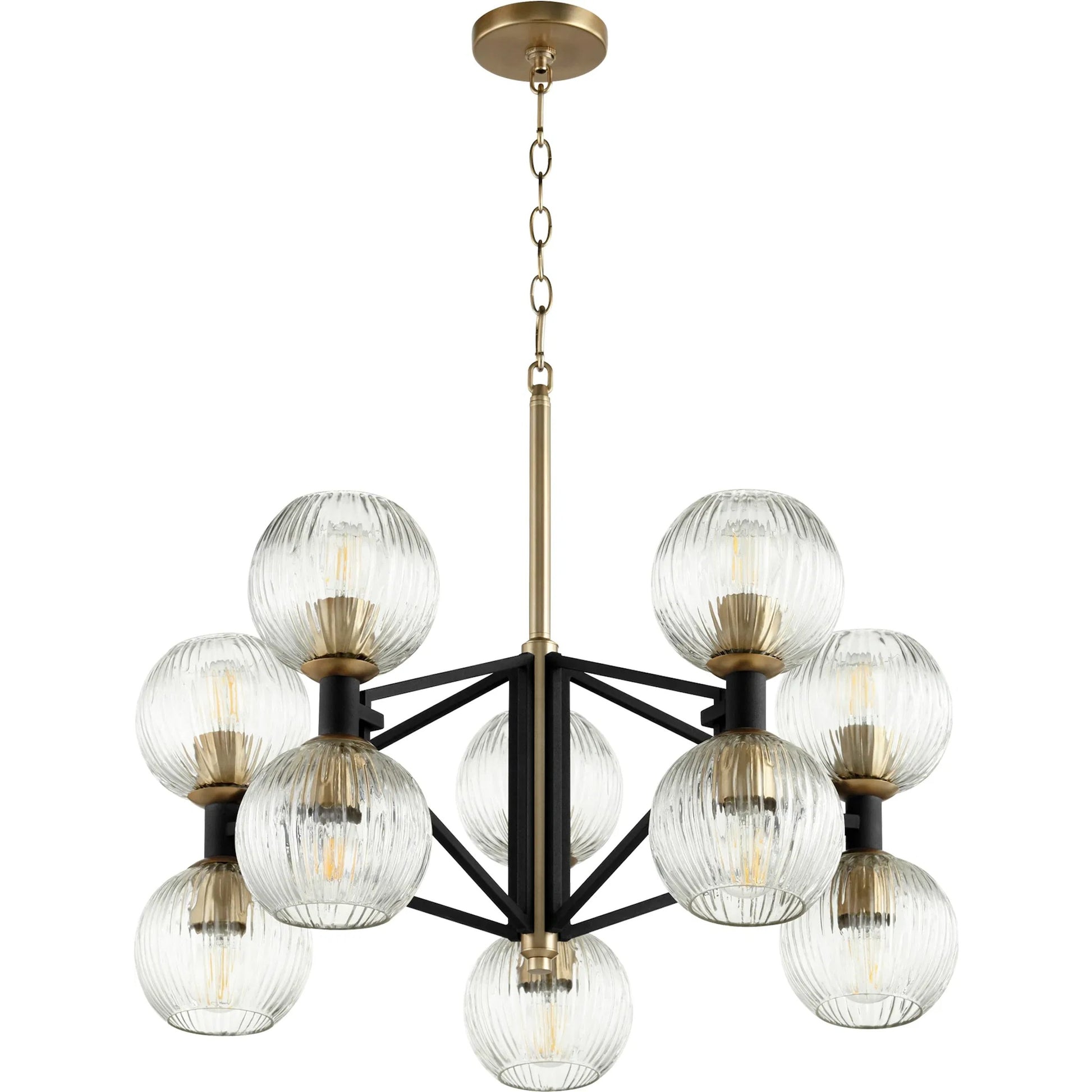 Helios Chandelier by Cyan Design. Made from iron, glass in a transitional style.