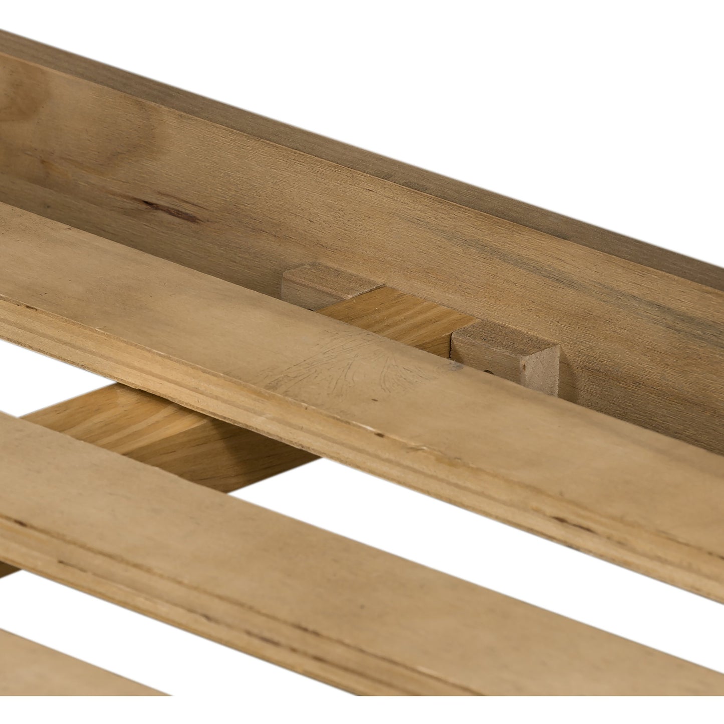 022 SI-1714148 | Closeup | Allegra Bed by Four Hands in honey oak. Made from cane, solid oak, oak veneer in a rustic style.
