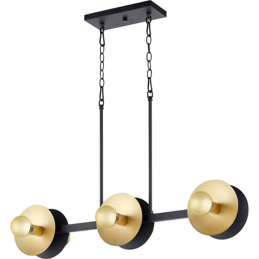 Artemis Island Pendant by Cyan Design in noir, gold leaf. Made from iron in a modern style.
