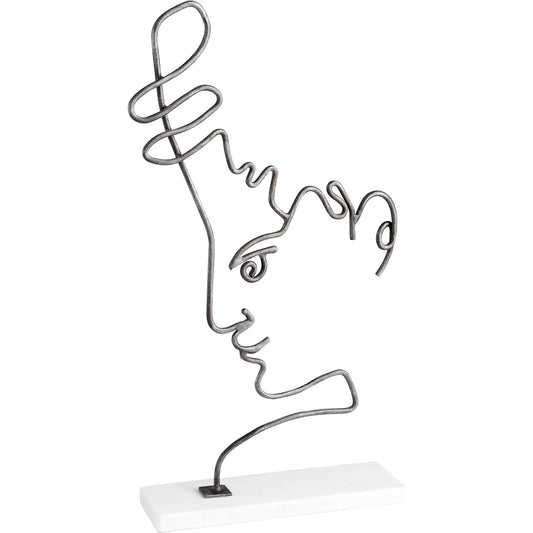 Viso Sculpture by Cyan Design in raw iron. Made from iron, granite in a eclectic & global style.