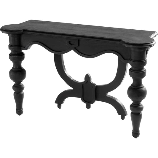 Lacroix Console Table by Cyan Design in black. Made from wood in a cottage & farmhouse style.