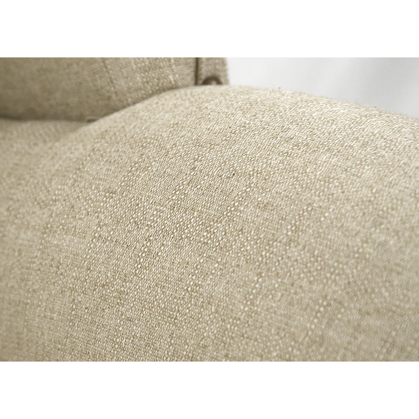 004 S-338534 | Closeup | Wing Back Chair by Zentique in antique natural linen and hardwood maple. Made from hardwood maple in a traditional style.