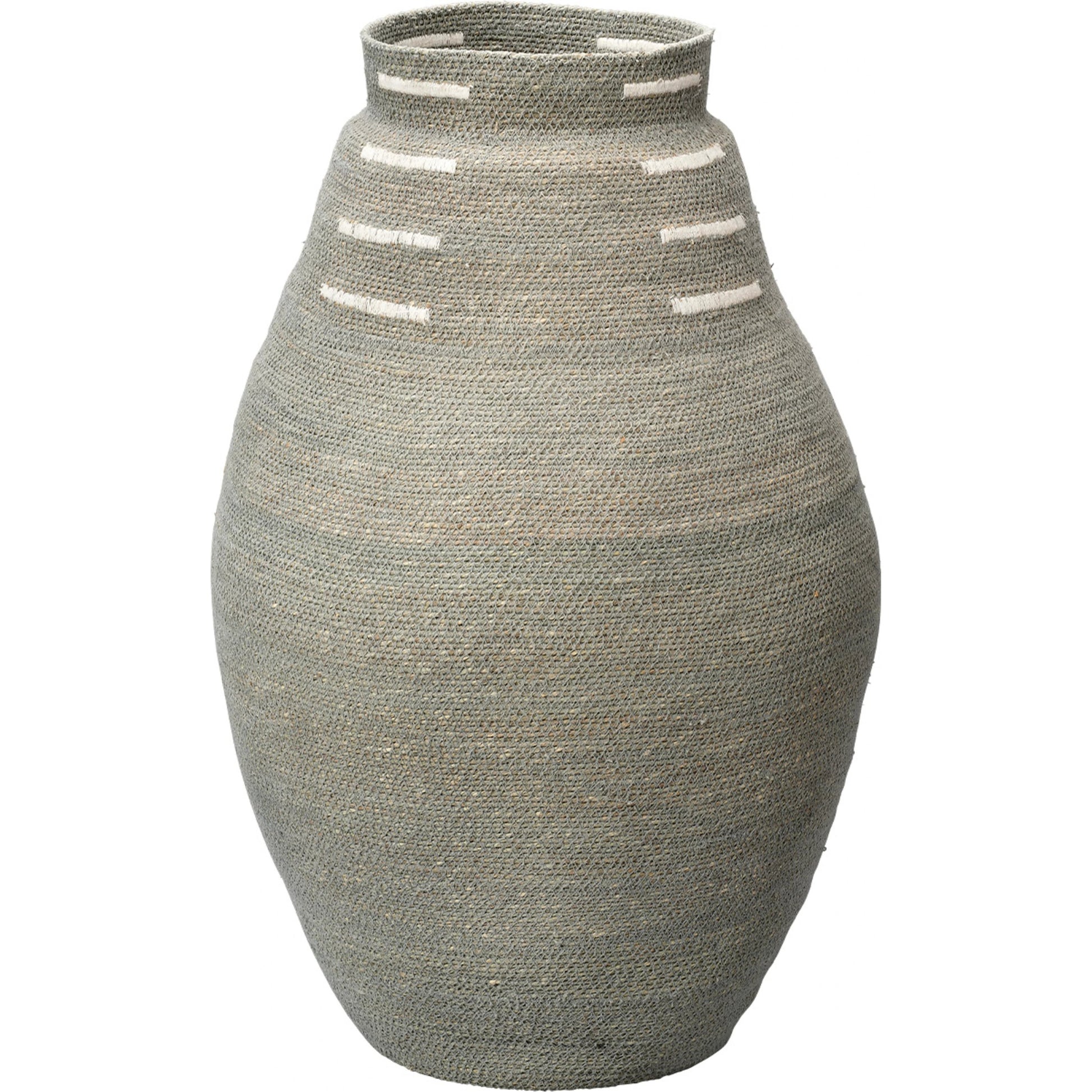 Rainforest Basket by Jamie Young in blue. Made from seagrass in a modern style.