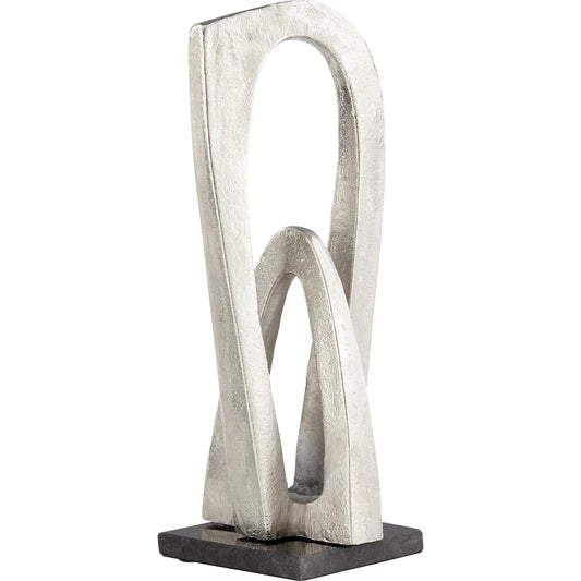Double Arch Sculpture by Cyan Design in silver. Made from aluminum in a eclectic & global style.