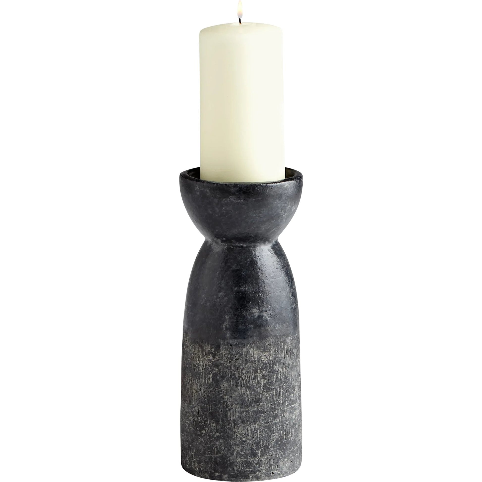 Escalante Candleholder by Cyan Design in black. Made from ceramic in a eclectic & global style.