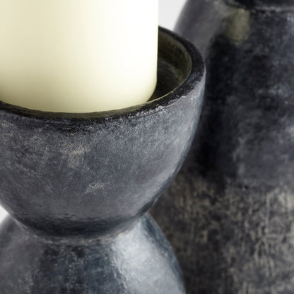 Escalante Candleholder by Cyan Design in black. Made from ceramic in a eclectic & global style.