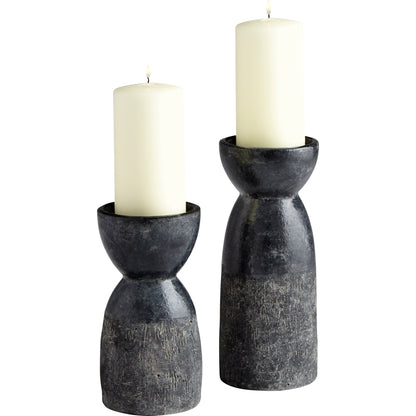 Escalante Candleholder by Cyan Design in black. Made from ceramic in a eclectic & global style.