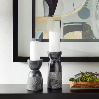 Escalante Candleholder by Cyan Design in black. Made from ceramic in a eclectic & global style.