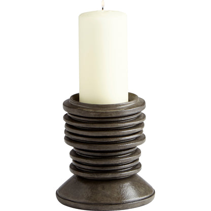 Provo Candleholder by Cyan Design in black. Made from ceramic in a eclectic & global style.