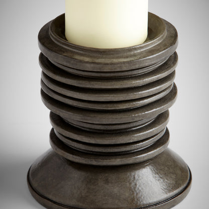 Provo Candleholder by Cyan Design in black. Made from ceramic in a eclectic & global style.
