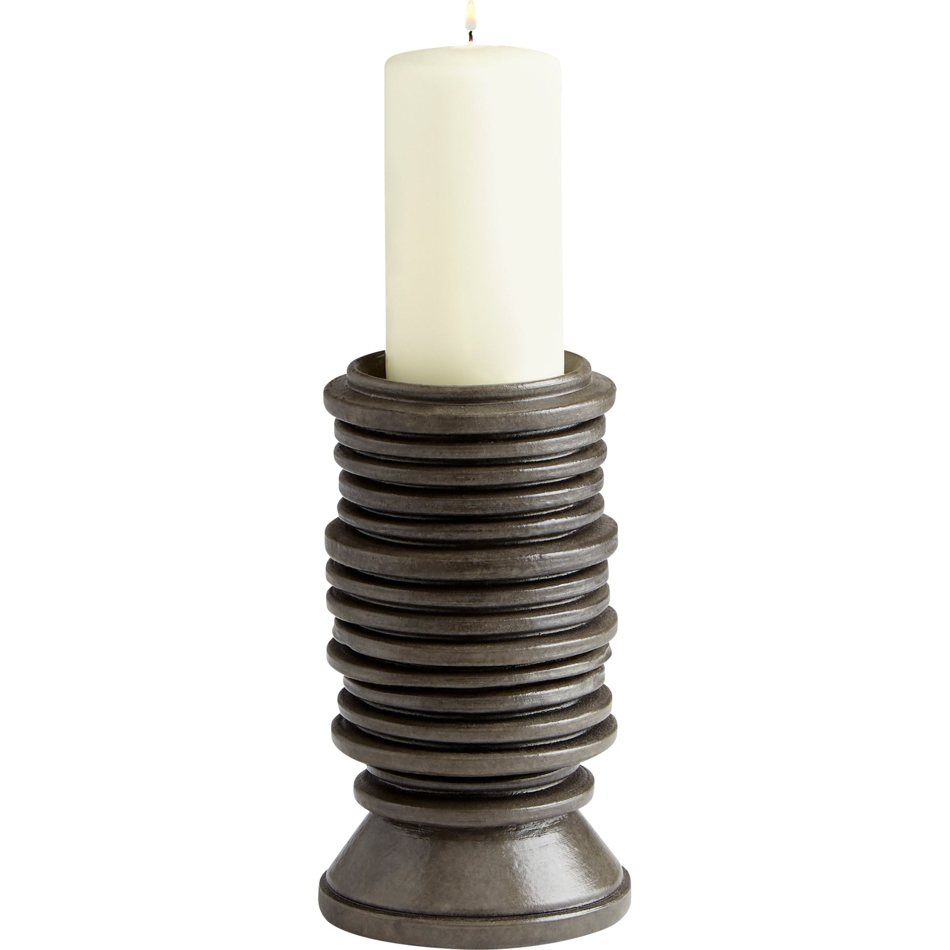 Provo Candleholder by Cyan Design in black. Made from ceramic in a eclectic & global style.