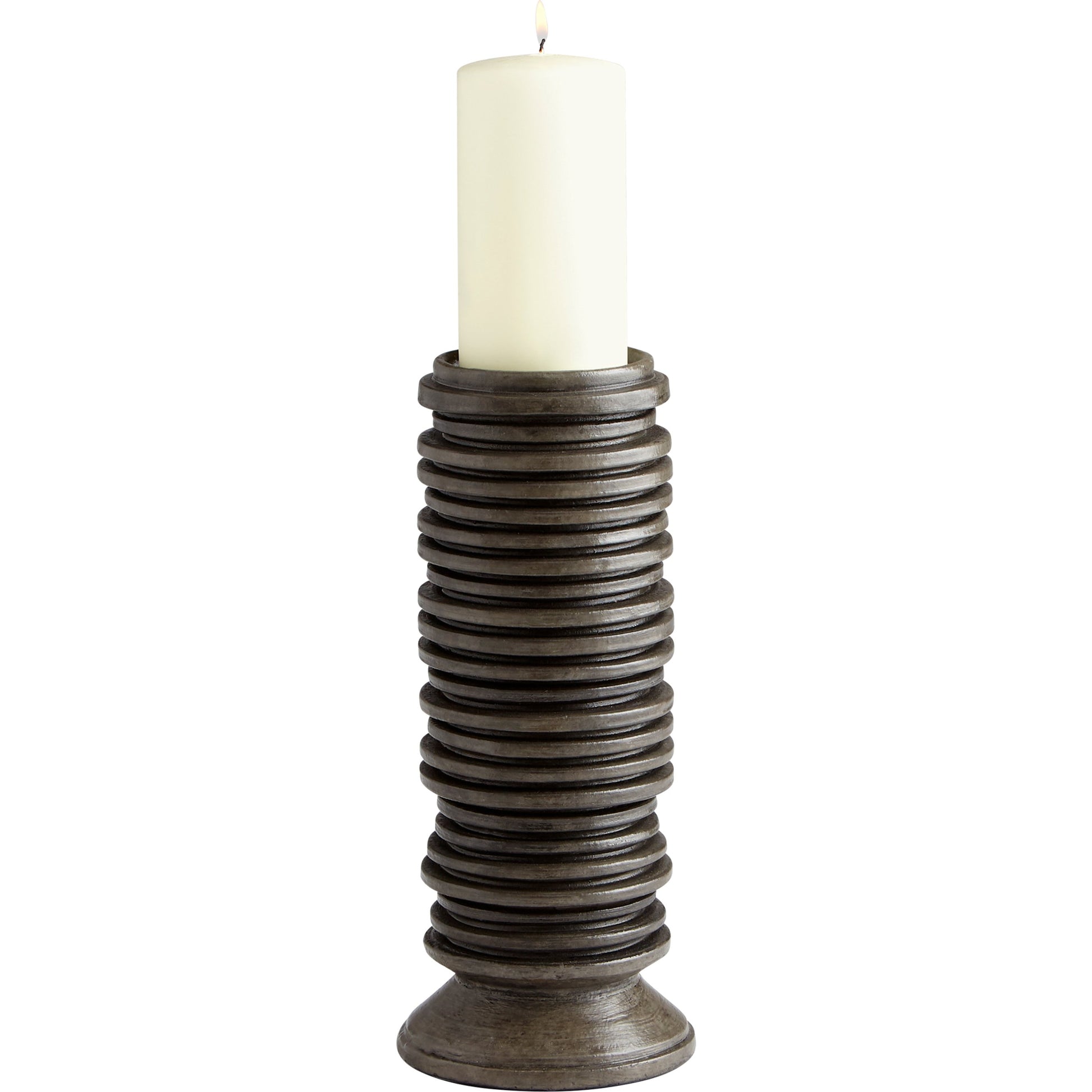 Provo Candleholder by Cyan Design in black. Made from ceramic in a eclectic & global style.
