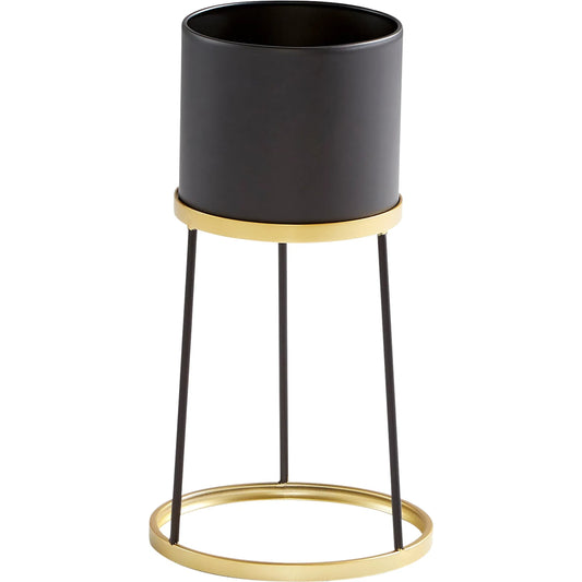 Liza Plant Stand by Cyan Design in gold, black. Made from iron in a modern style.