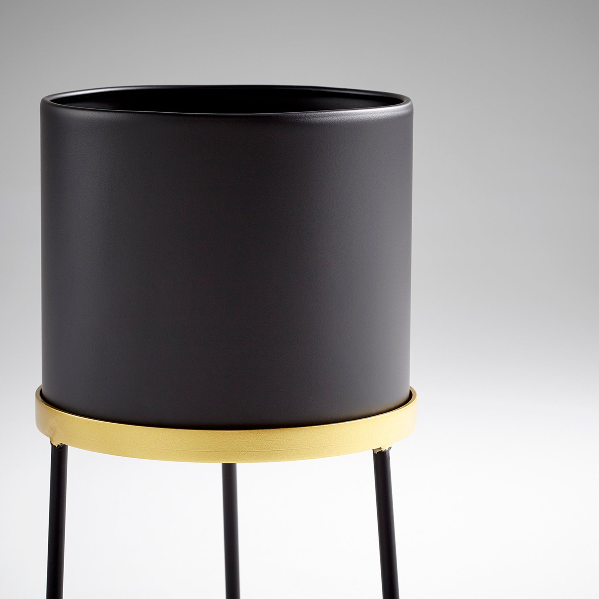 Liza Plant Stand by Cyan Design in gold, black. Made from iron in a modern style.