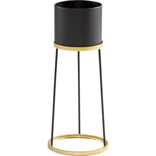 Liza Plant Stand by Cyan Design in gold, black. Made from iron in a modern style.