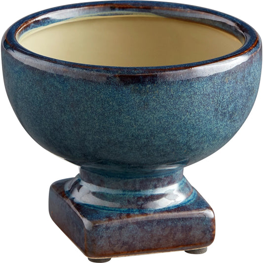 Big Sky Planter by Cyan Design in blue glaze. Made from terracotta in a transitional style.